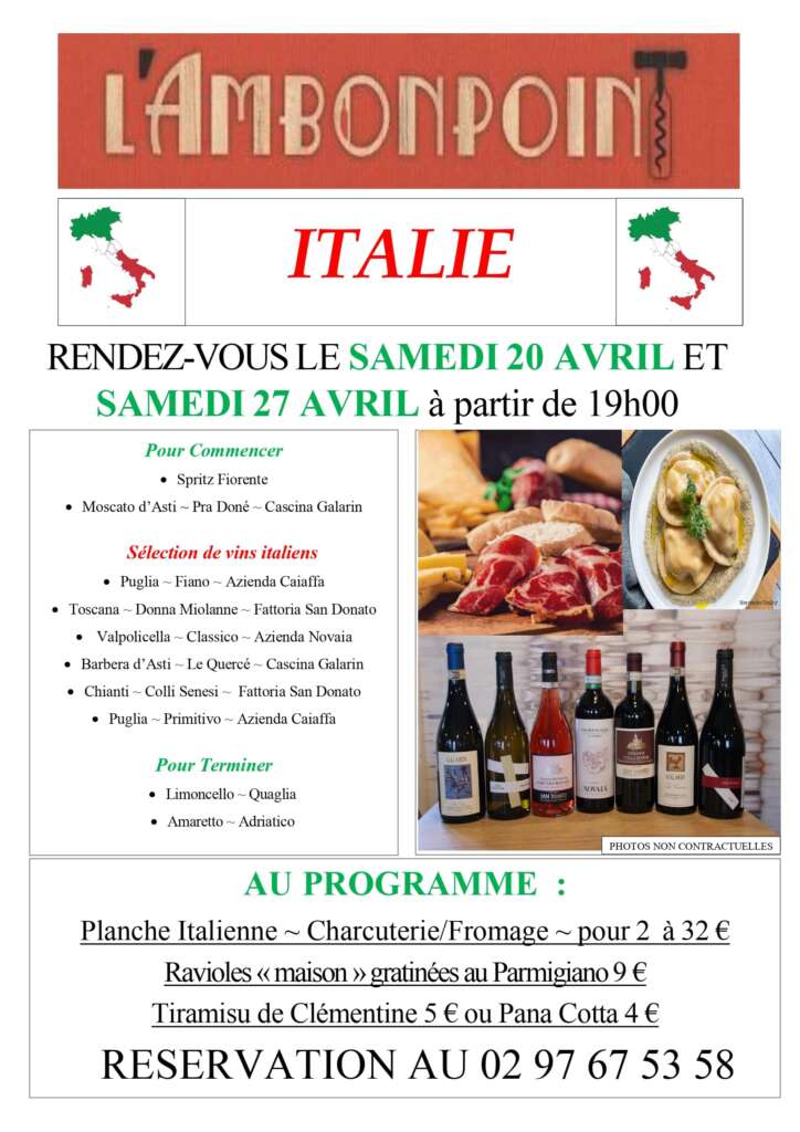 soirée italienne avec charcuterie, fromage et vins italiens