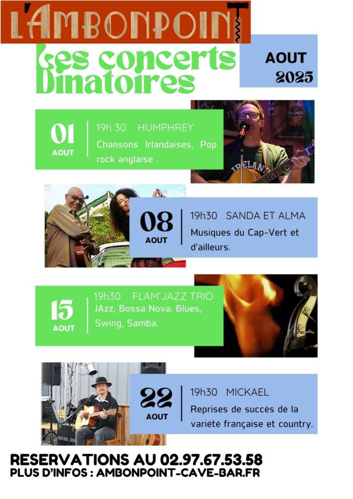 Les concerts aout 2025